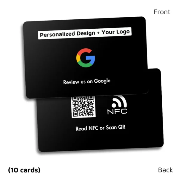 10x Google Review NFC-kaart (aangepast ontwerp)