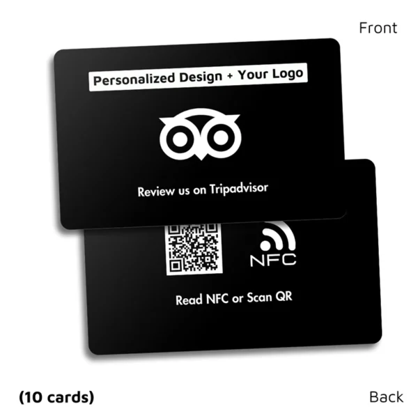 10x karta Tripadvisor Review NFC (projekt niestandardowy)