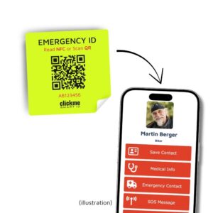 SOS ID NFC-sticker – Medische informatiekaart (3-pack)