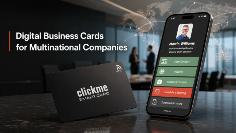 digital business card and virtual profile for multinational companies